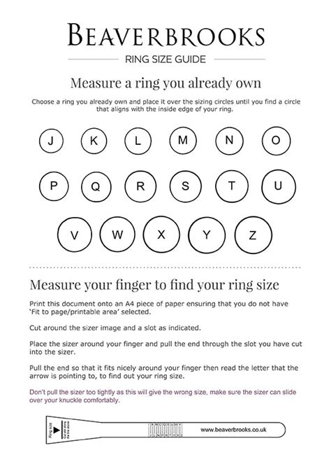 beaverbrooks ring size guide.